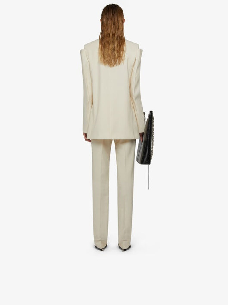 COLLARLESS JACKET IN WOOL 4