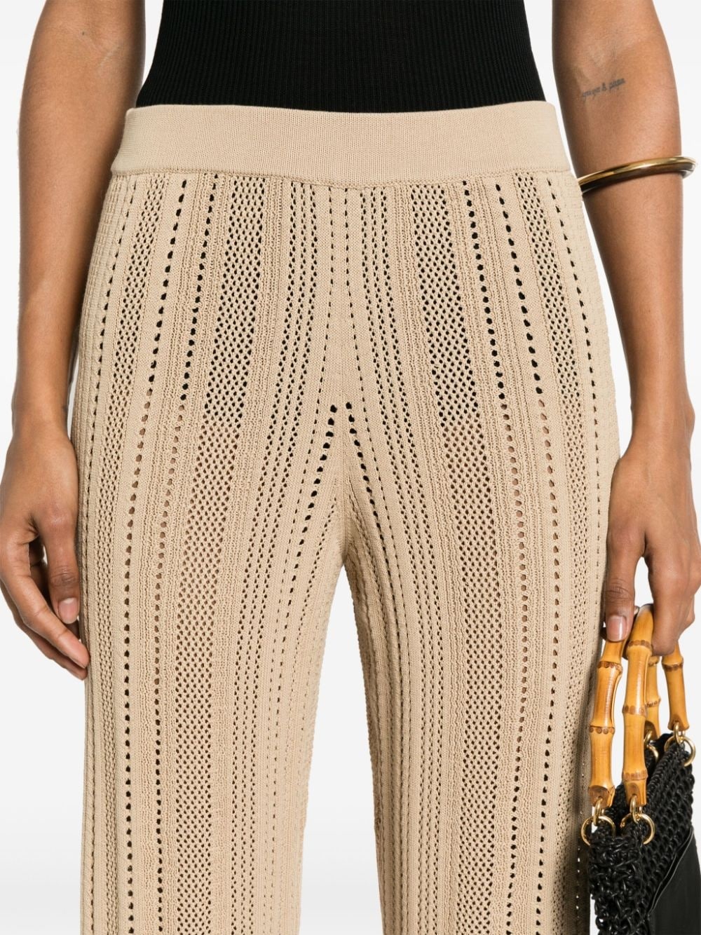 Kiraz flared knitted trousers - 5