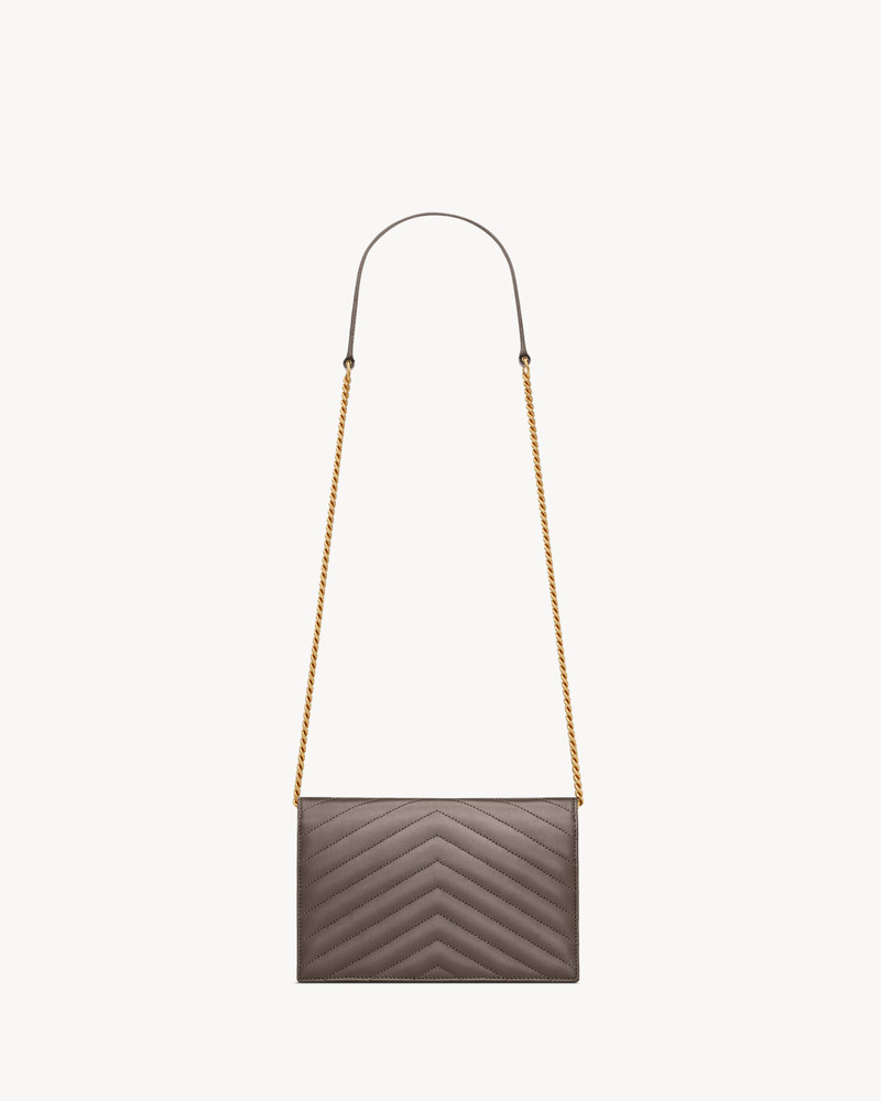 SAINT LAURENT CASSANDRE ENVELOPE CHAIN WALLET IN LAMBSKIN outlook