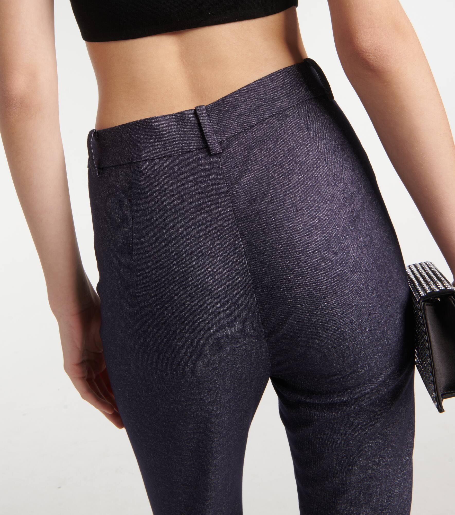 High-rise wool and cotton cropped pants - 5