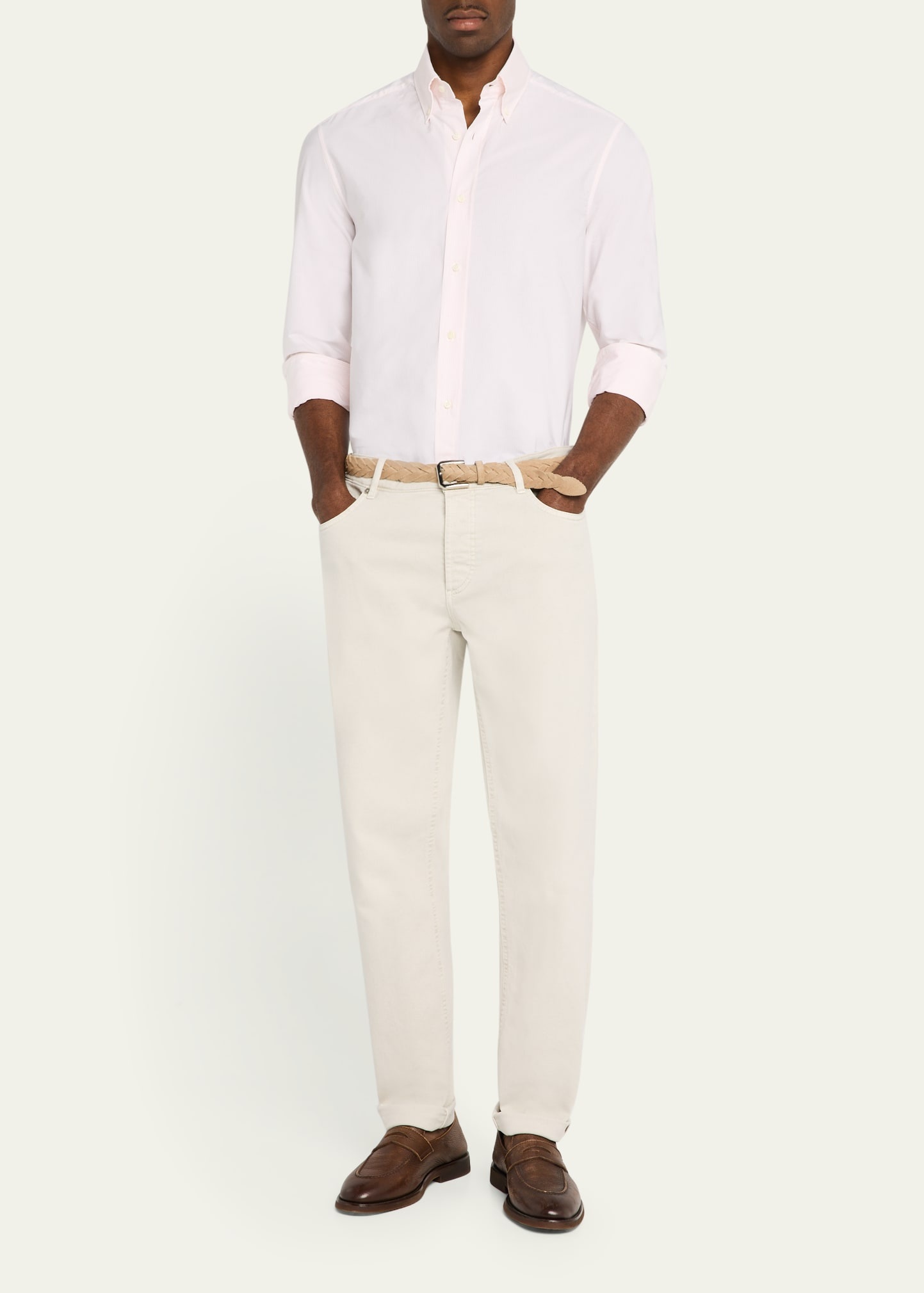 Men's Cotton Micro-Stripe Sport Shirt - 2