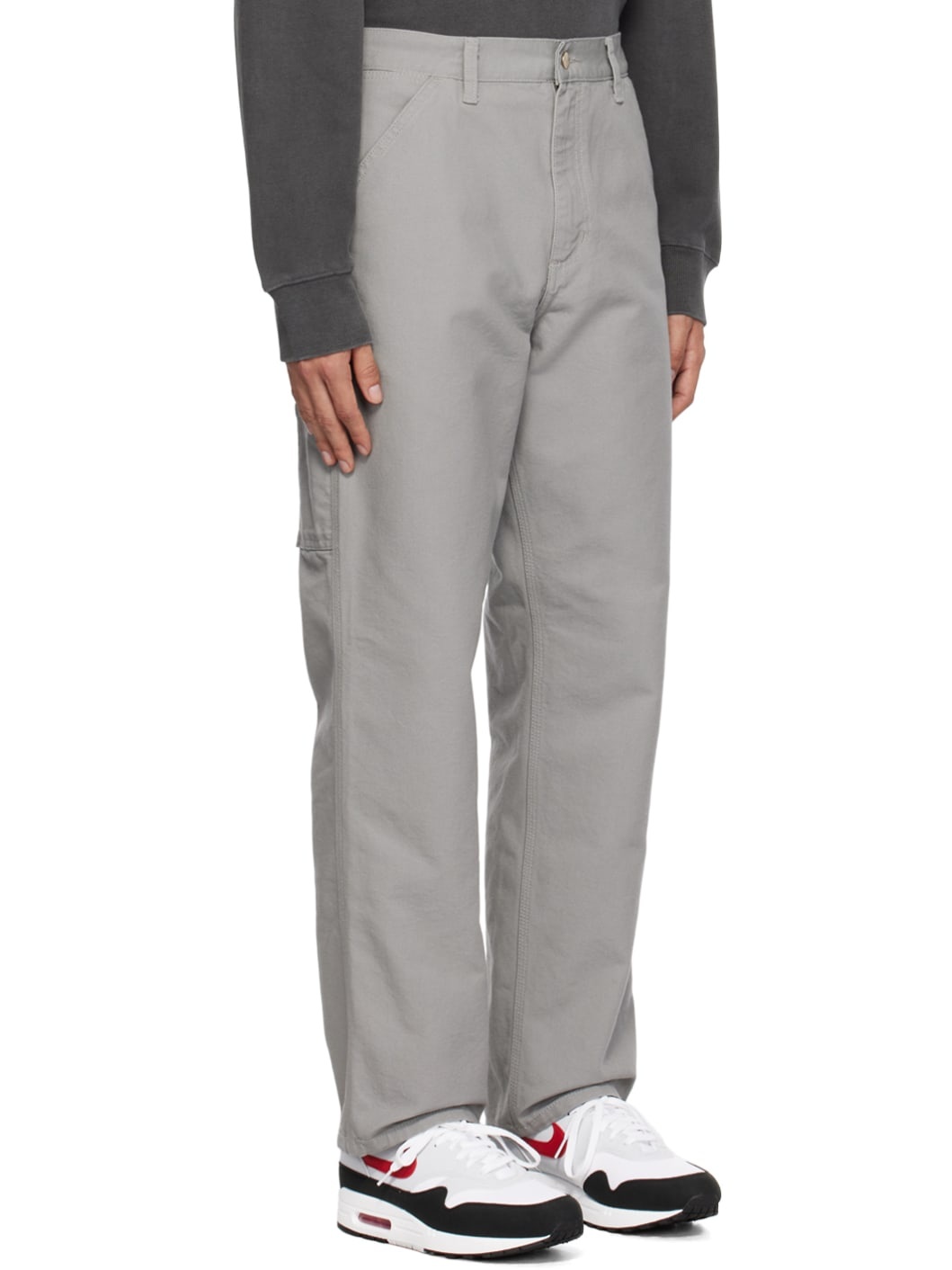 Gray Single Knee Trousers - 2