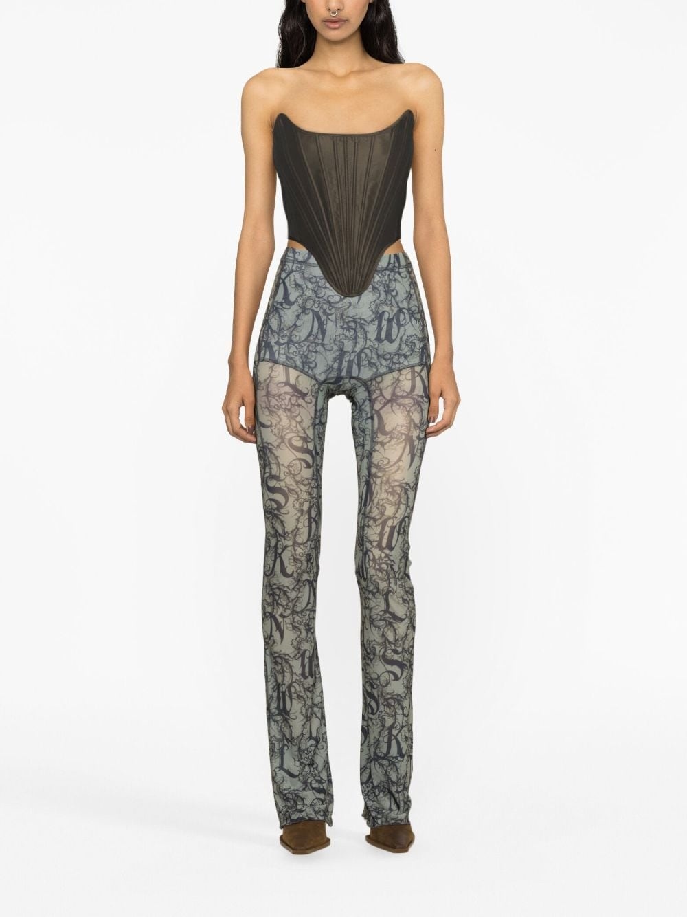 Halcyon Gothic Lace-print leggings - 2