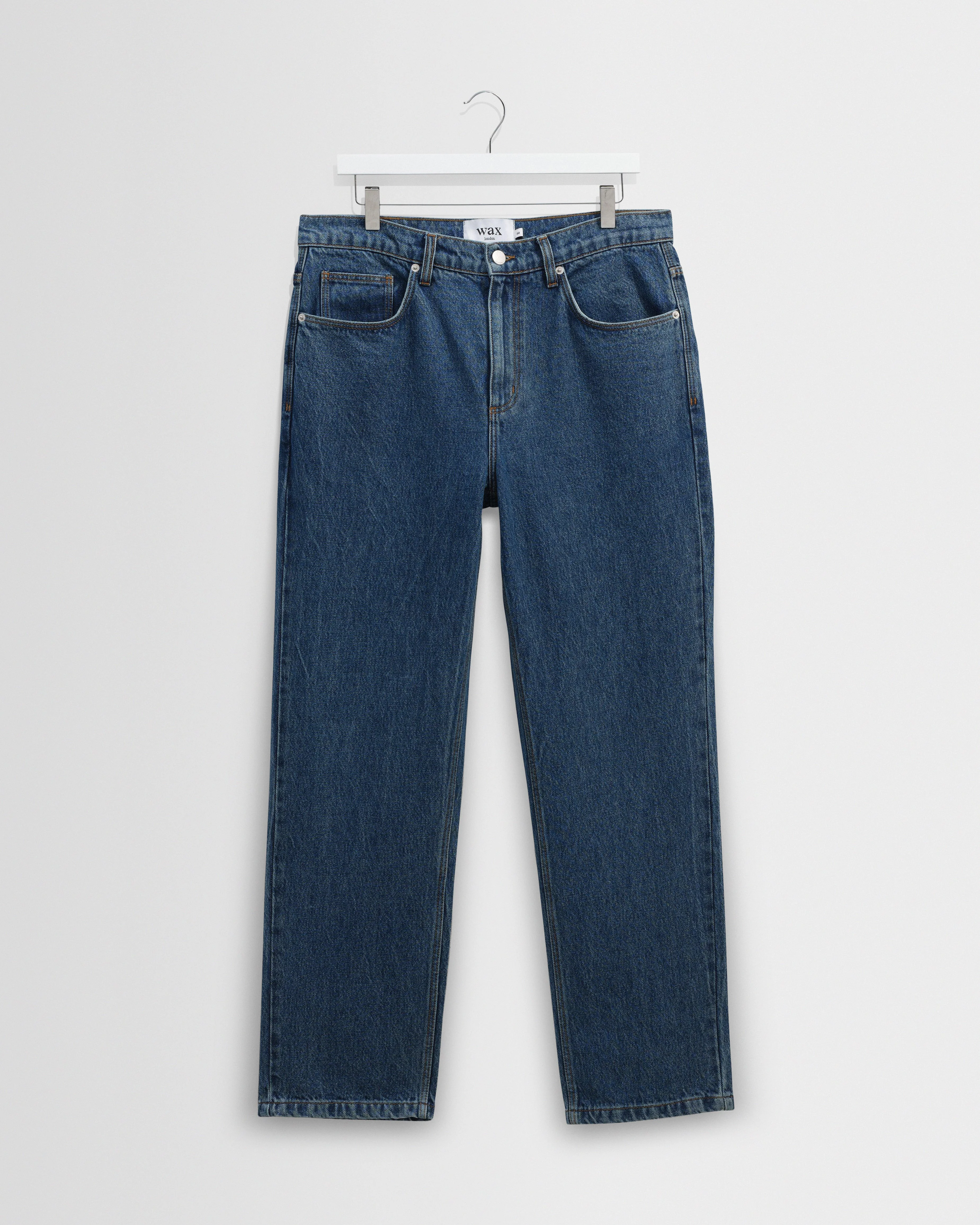 Russell - Mid Blue Straight Fit Denim Jeans - 1