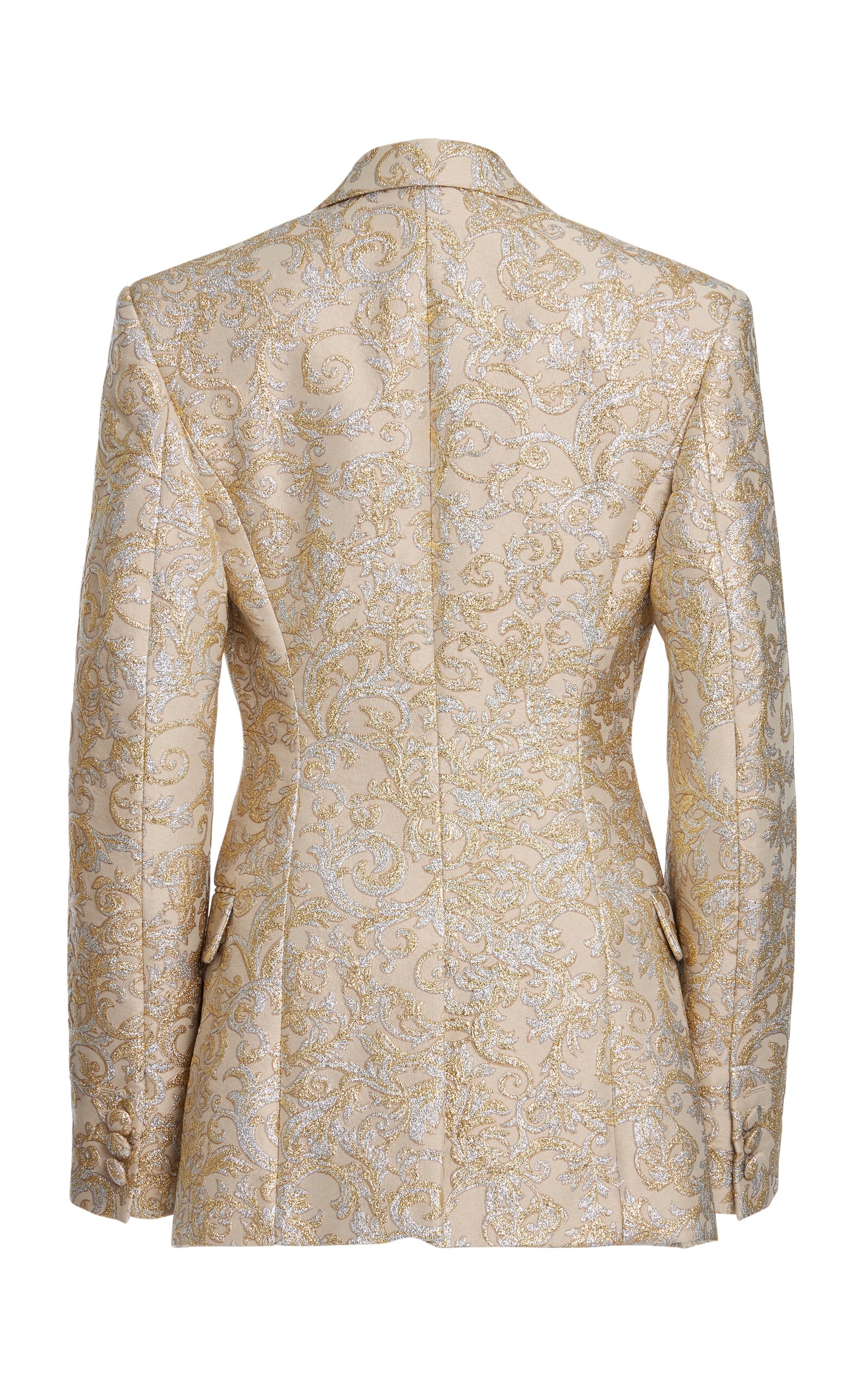 Brocade Single-Breasted Jacket gold - 3