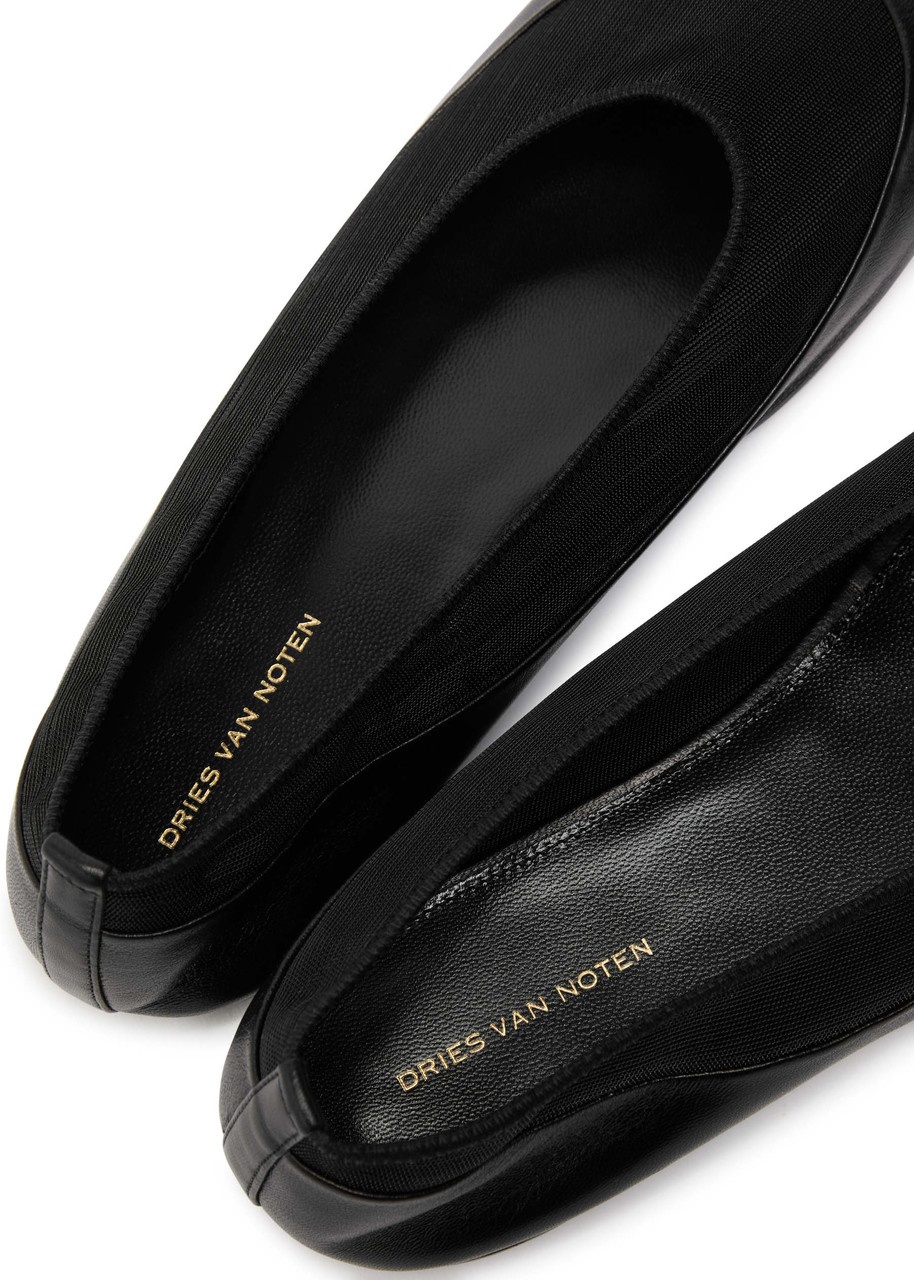 Dries Van Noten Glove Mesh and Leather Ballet Flats - 4