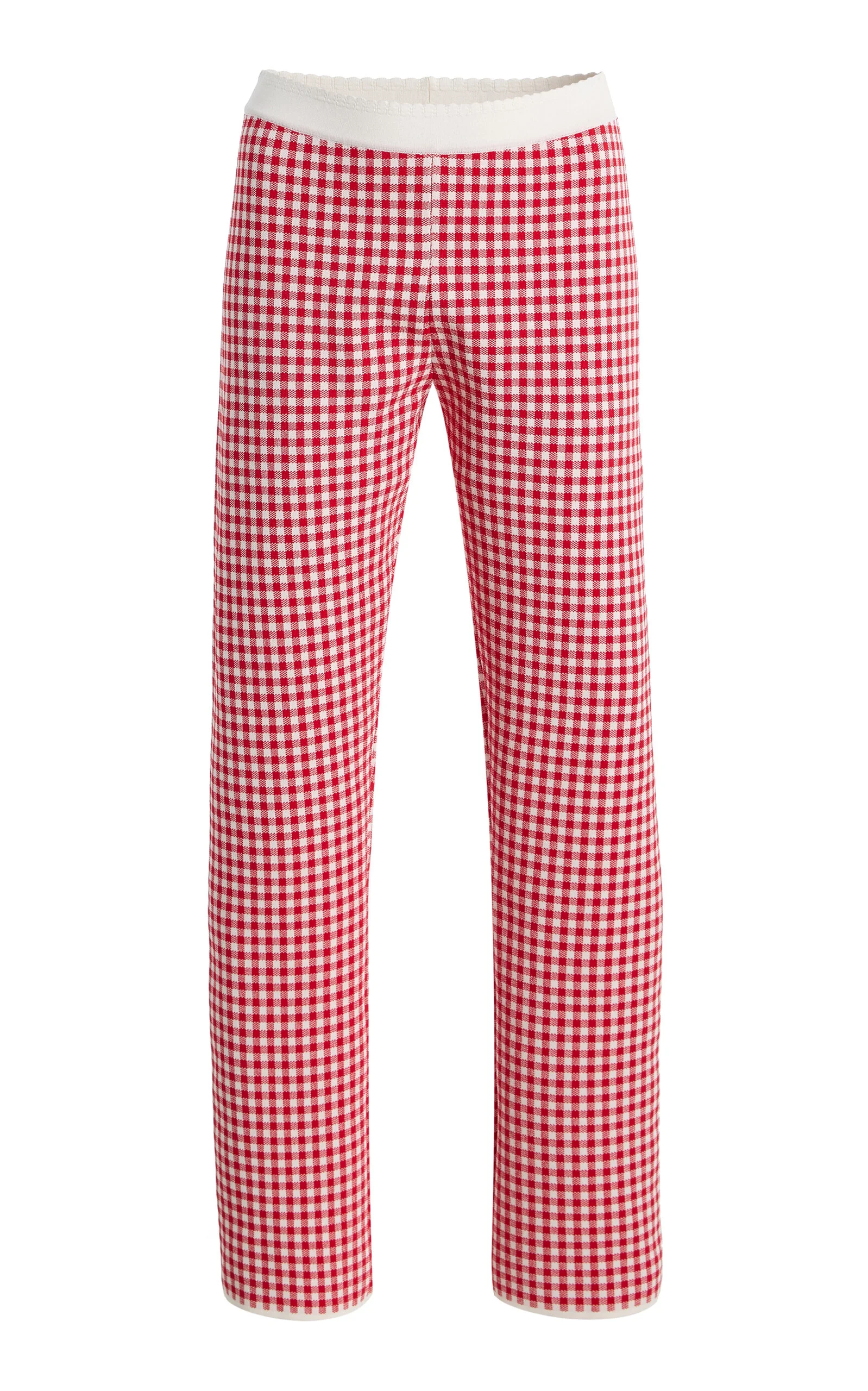 Micah Gingham Knit Pants - 1