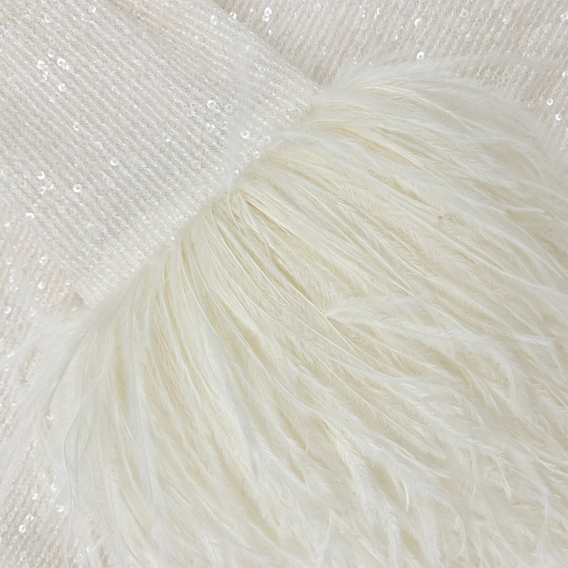Cream Sequin Feather Top 5