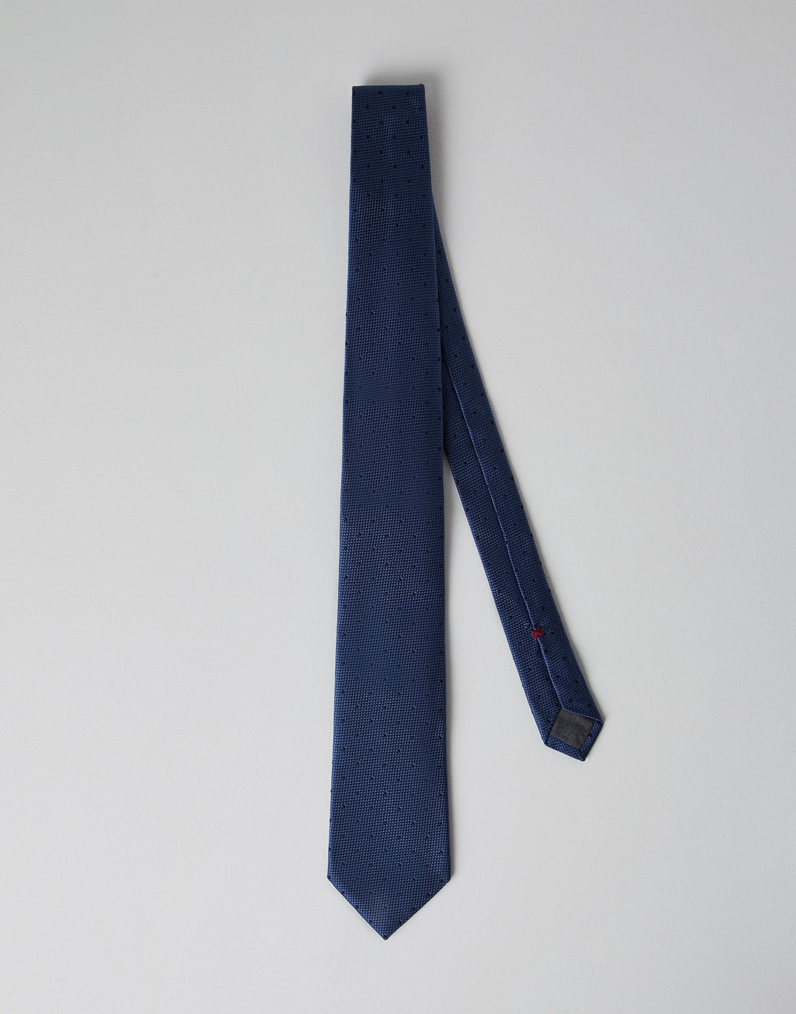 Spotted silk tie - 1