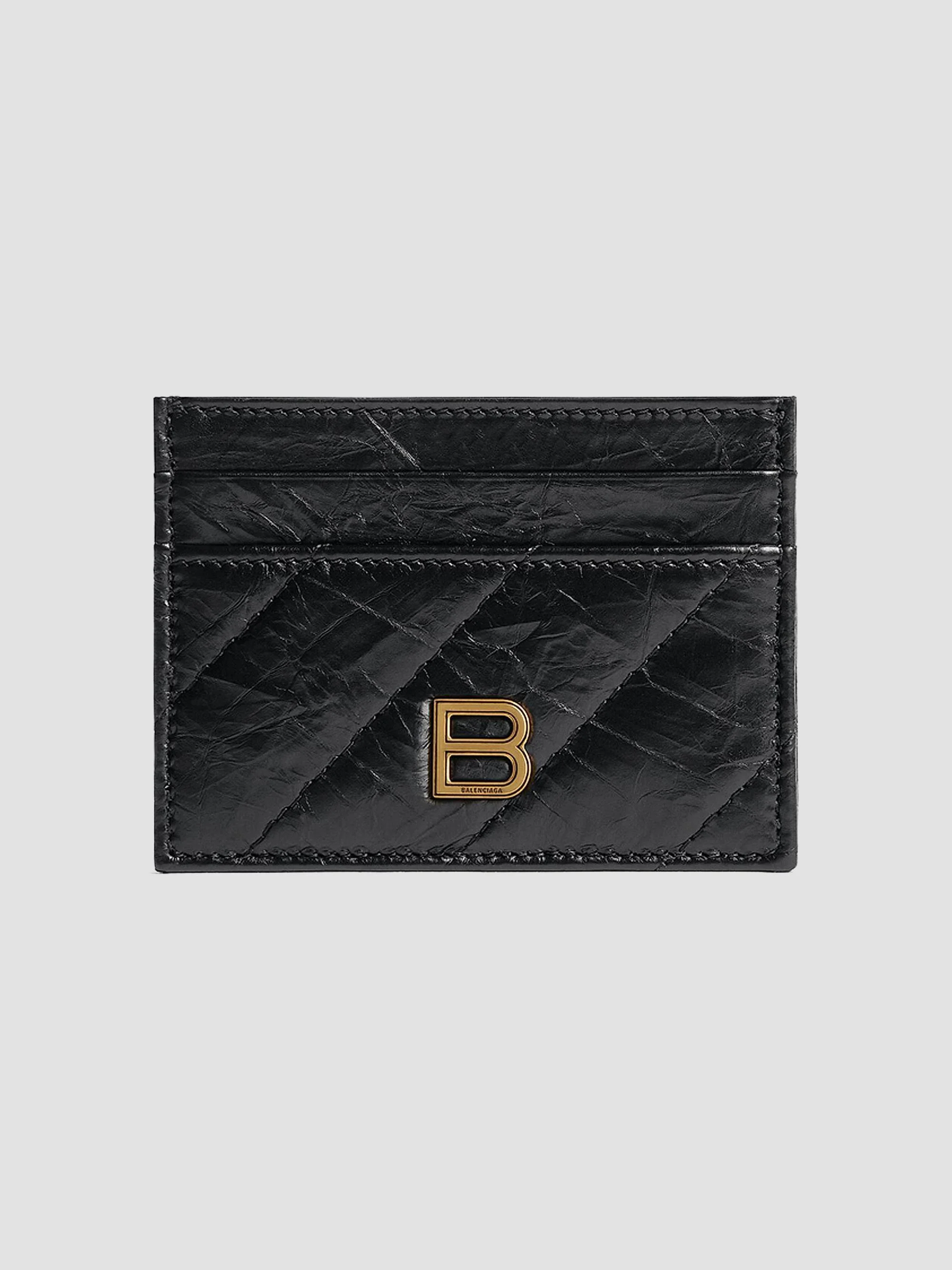 Women's Crush Card Holder Quilted - Black - 1
