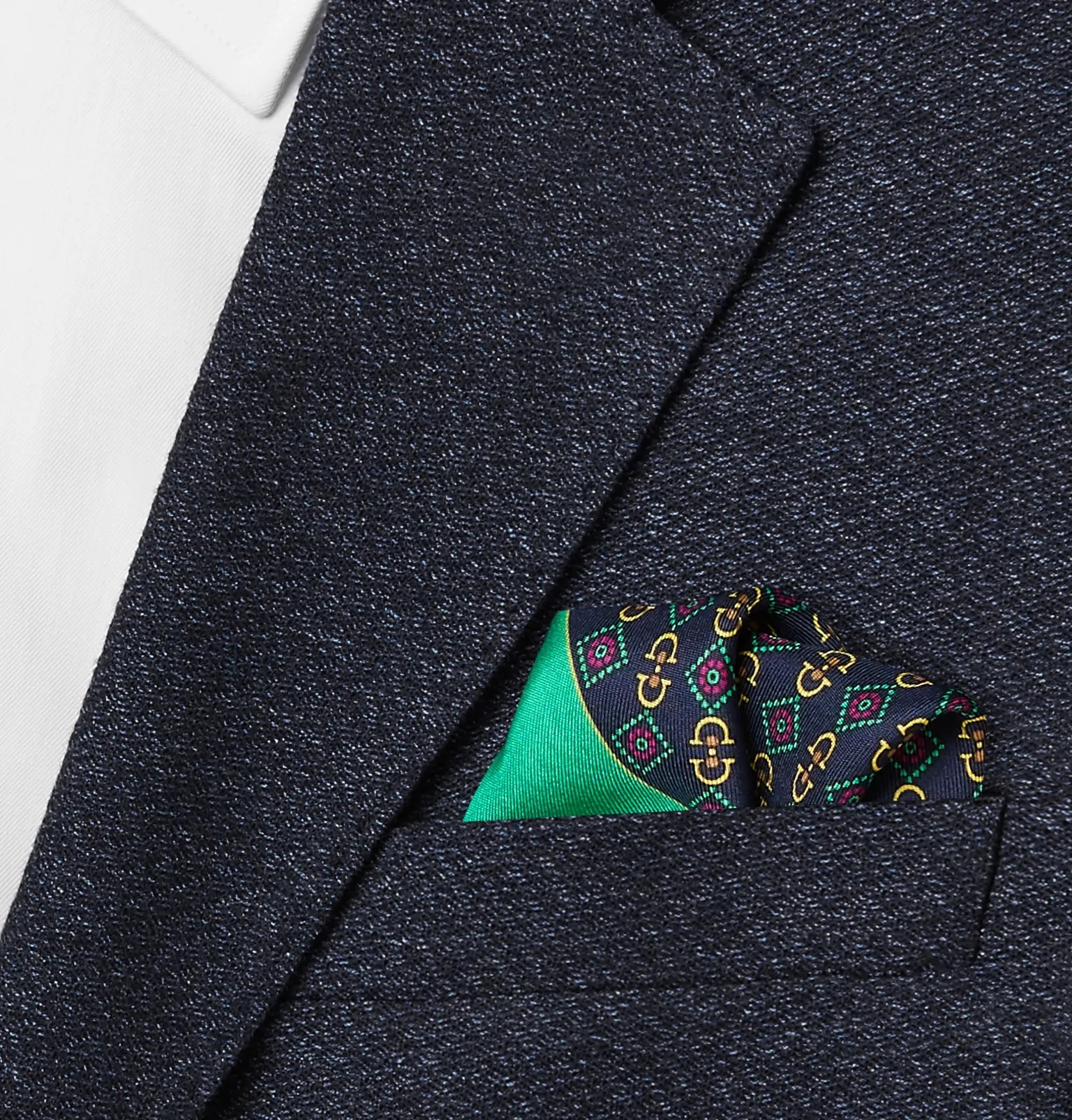 Logo-Print Silk Pocket Square - 2