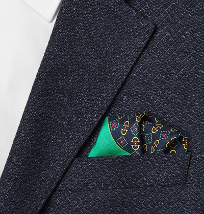 GUCCI Logo-Print Silk Pocket Square outlook