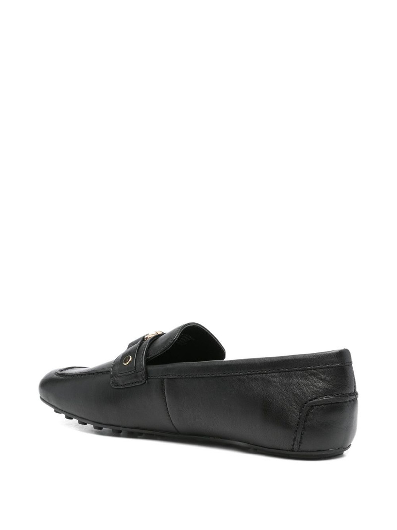 leather logo-plaque loafers 3