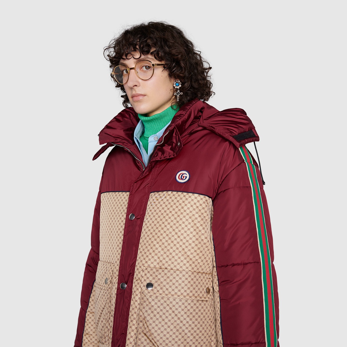 GG parachute nylon padded jacket - 6