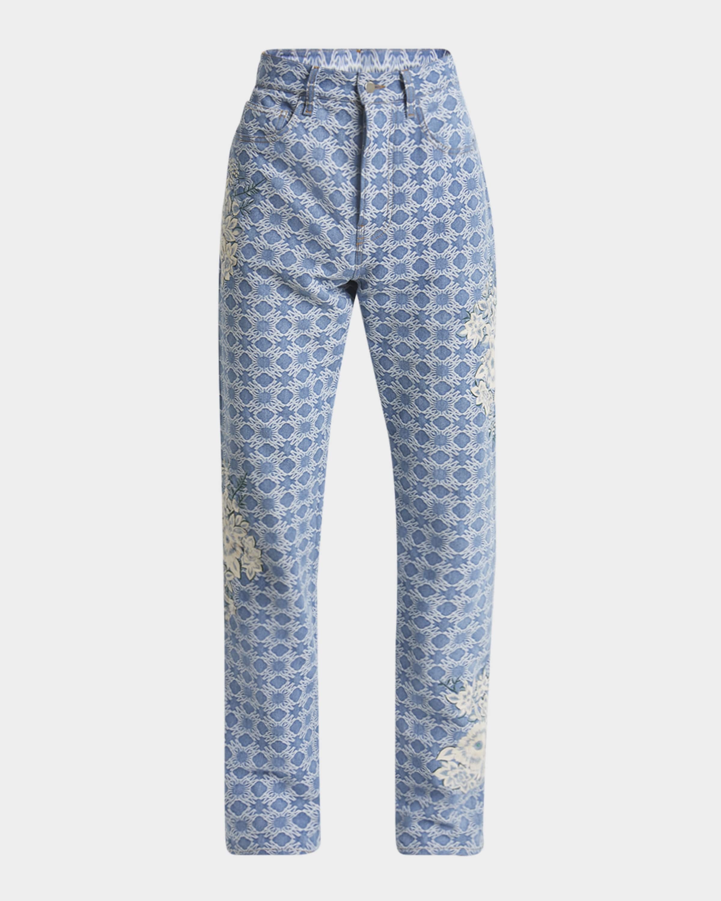 Men's Floral Embroidered MA Quad Jeans - 2