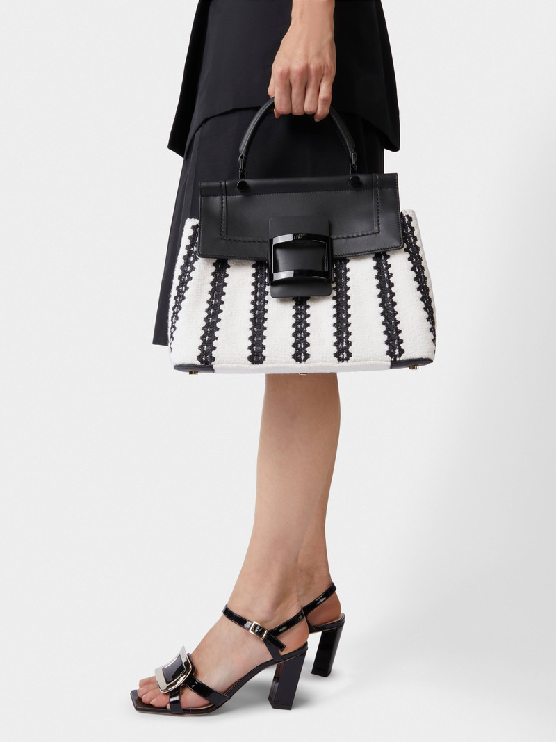 Viv' Cabas Panier Lacquered Buckle Bag in Fabric 9