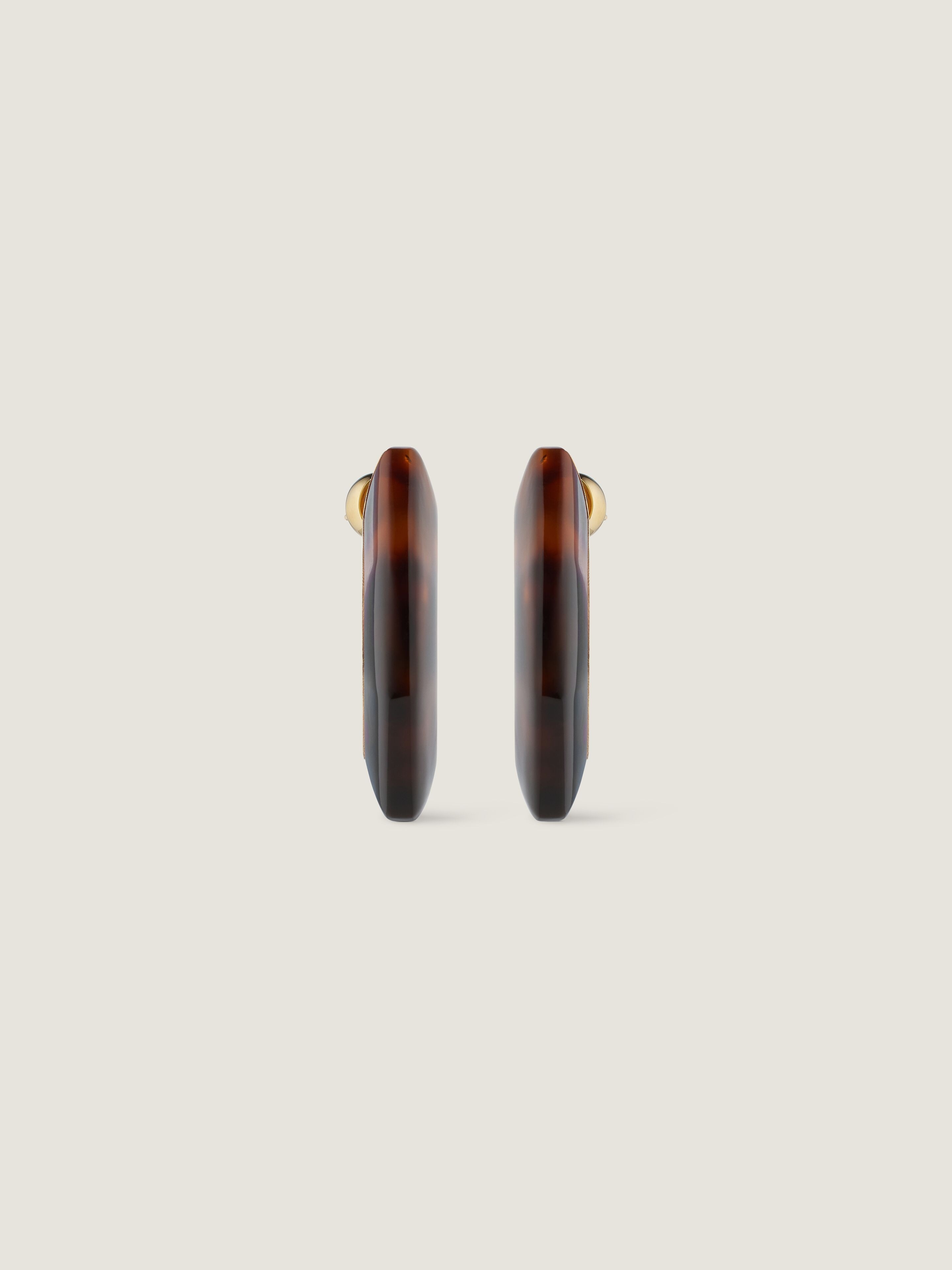 CHAIN EARRINGS IN METAL AND RESIN - 3
