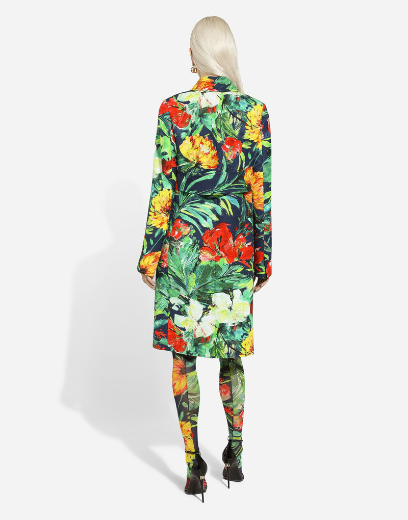 Bloom-print brocade coat 3