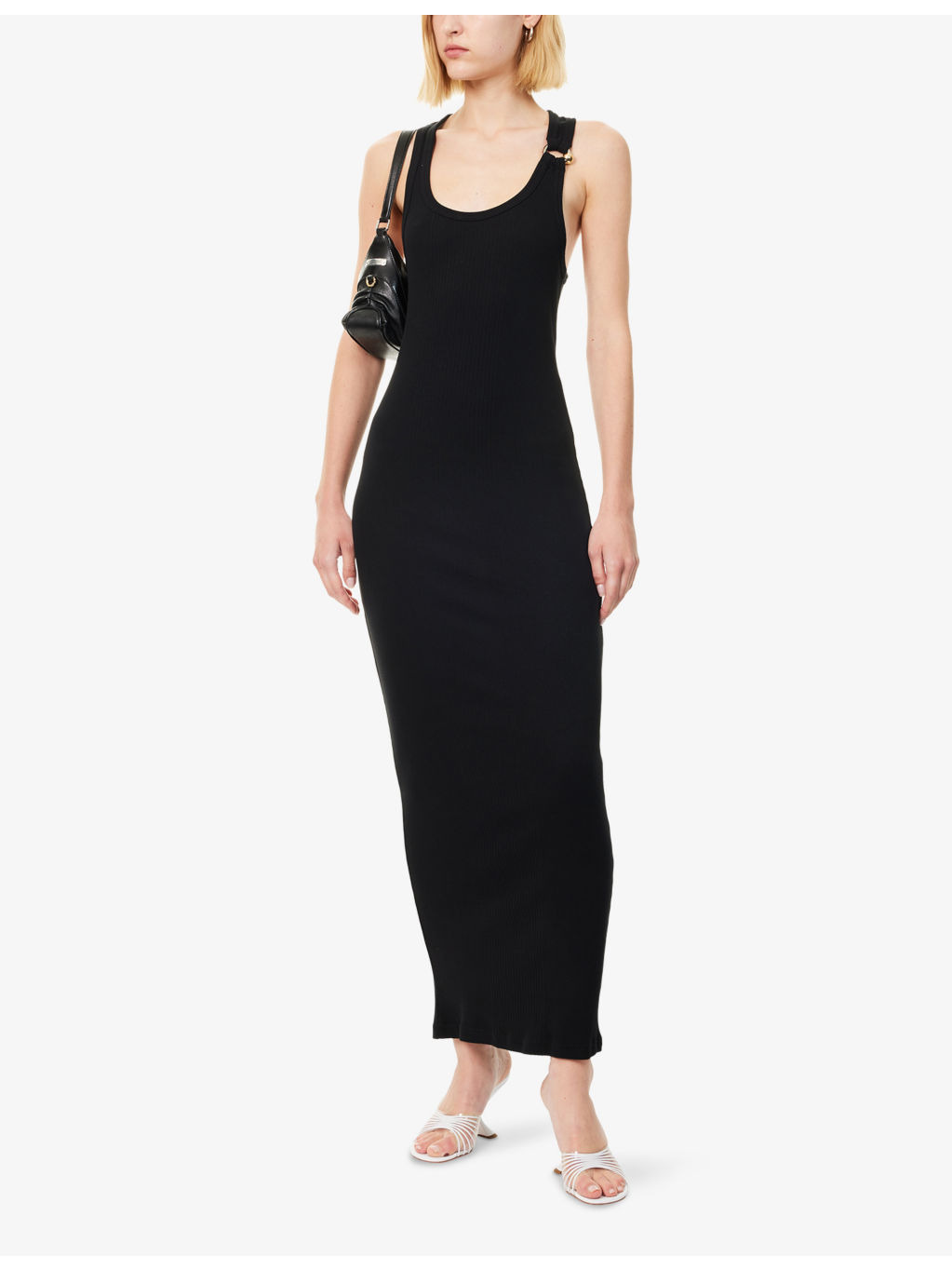 Ribbed Scoop-Neck Cotton-Jersey Midi Dress - 2