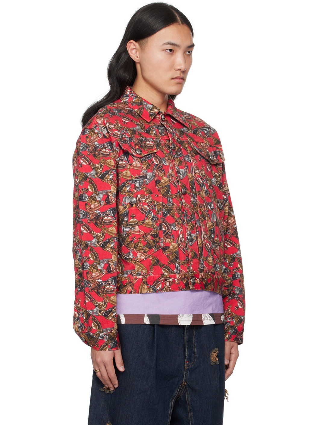 Red Marlene Denim Jacket - 2