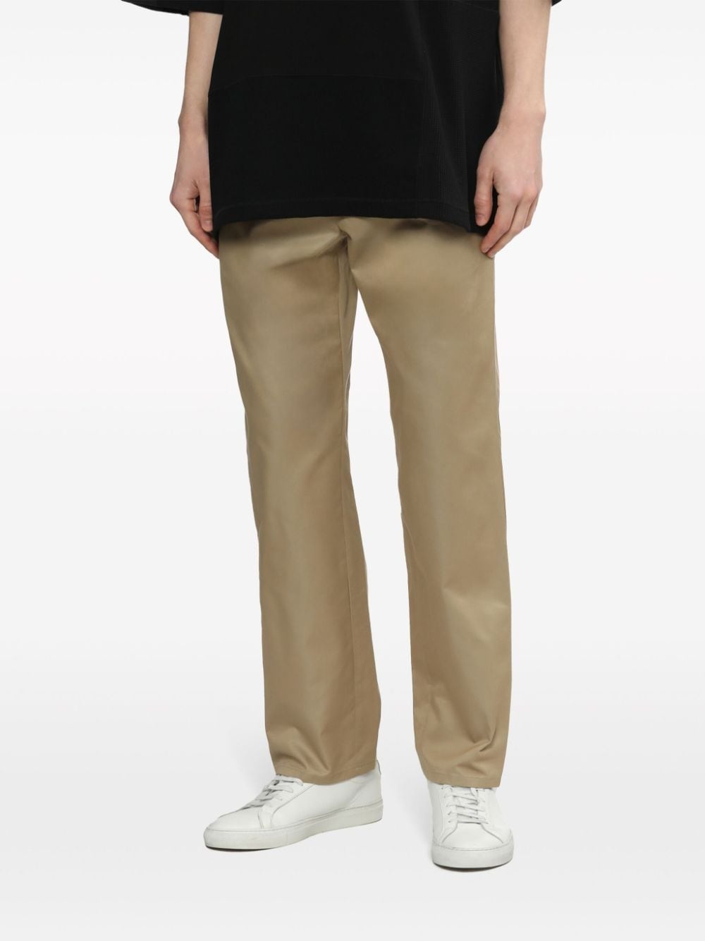 straight-leg chino trousers - 3