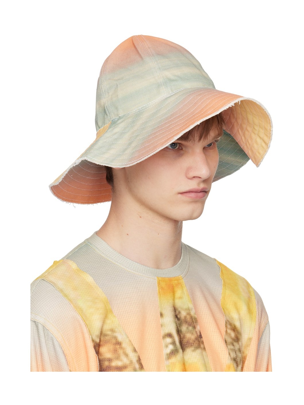 Multicolor Sunset Beach Hat - 2