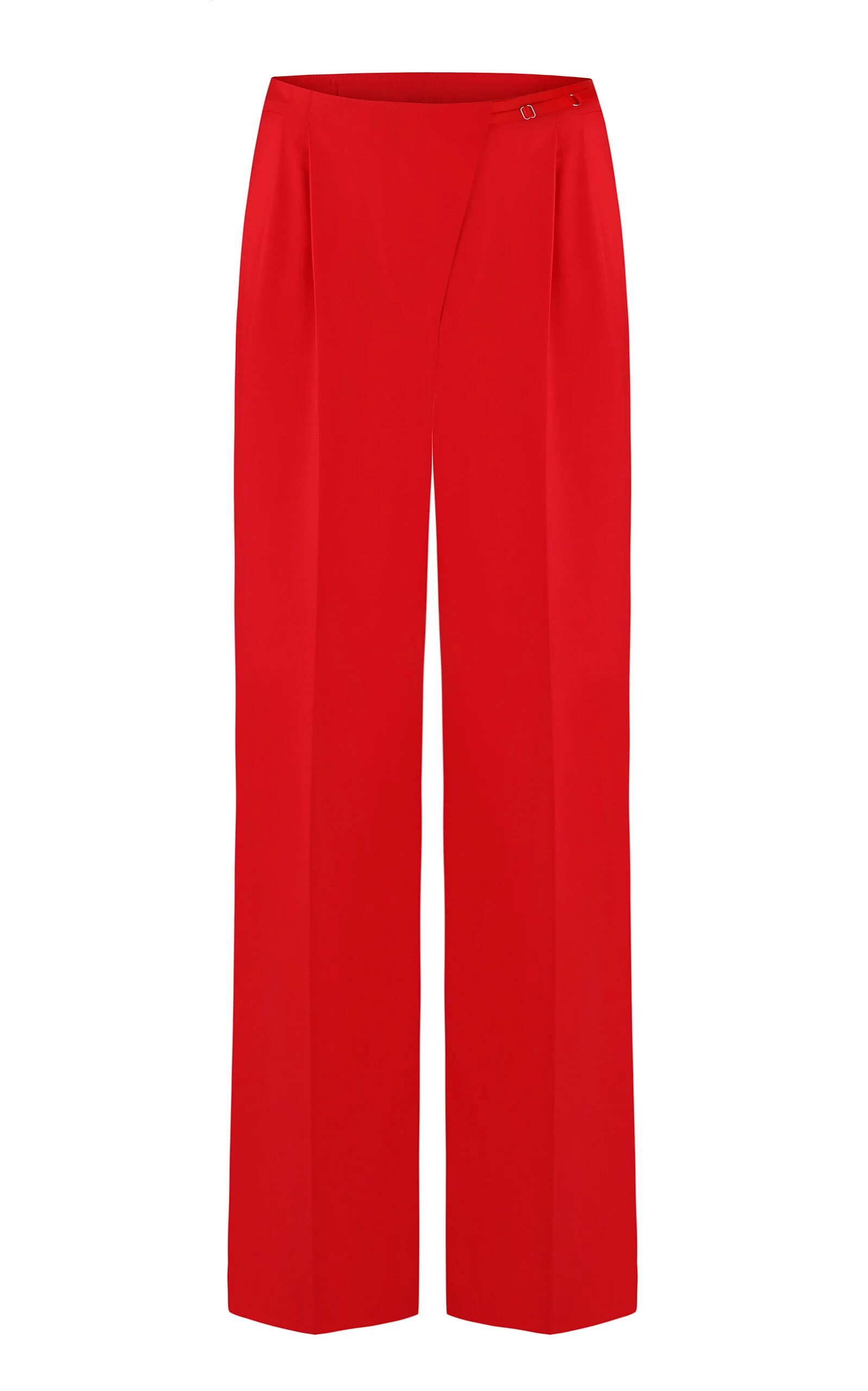 Noemie Satin Straight-Leg Pants red - 1