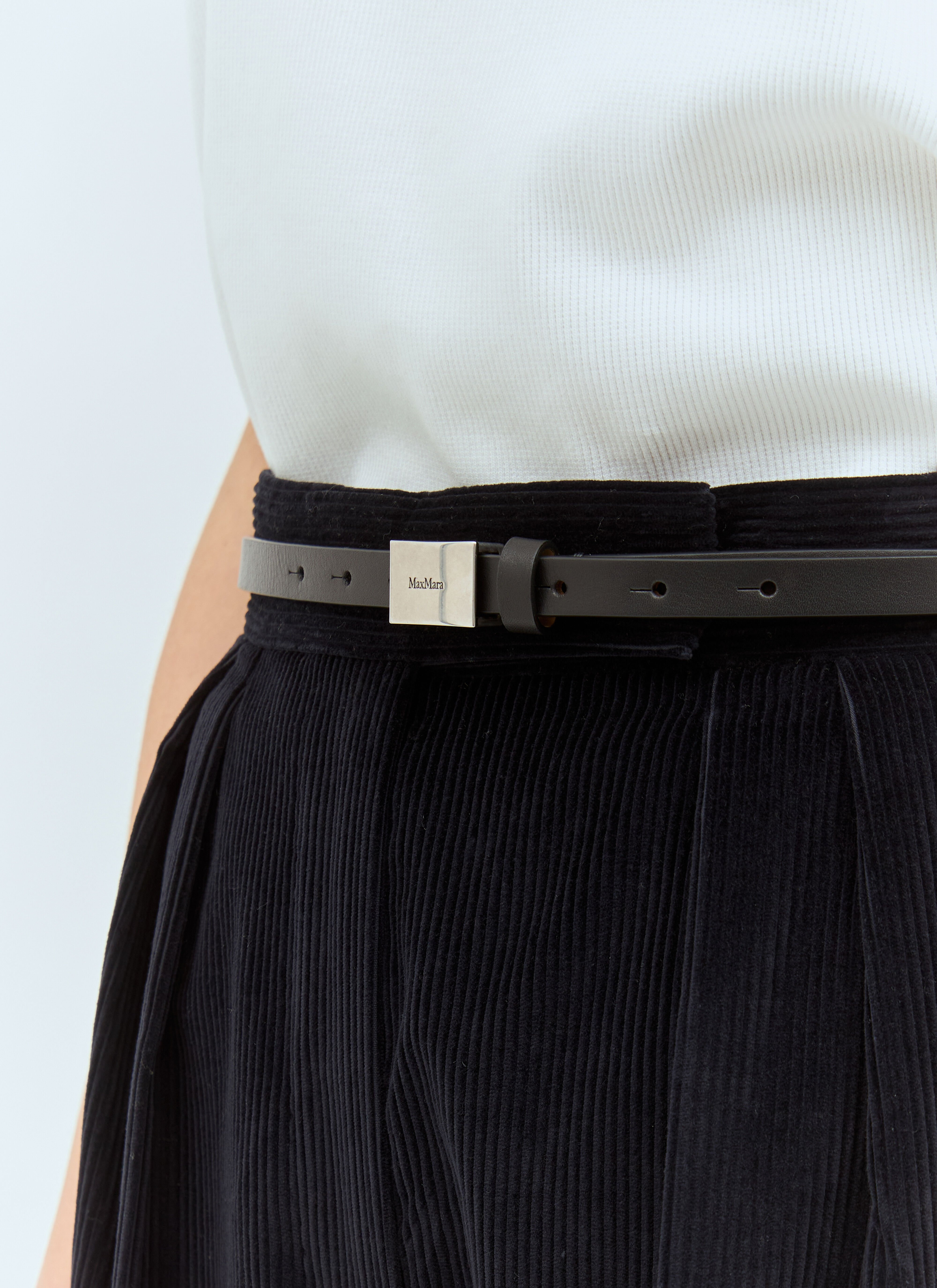 Logo Tag Leather Belt - 4