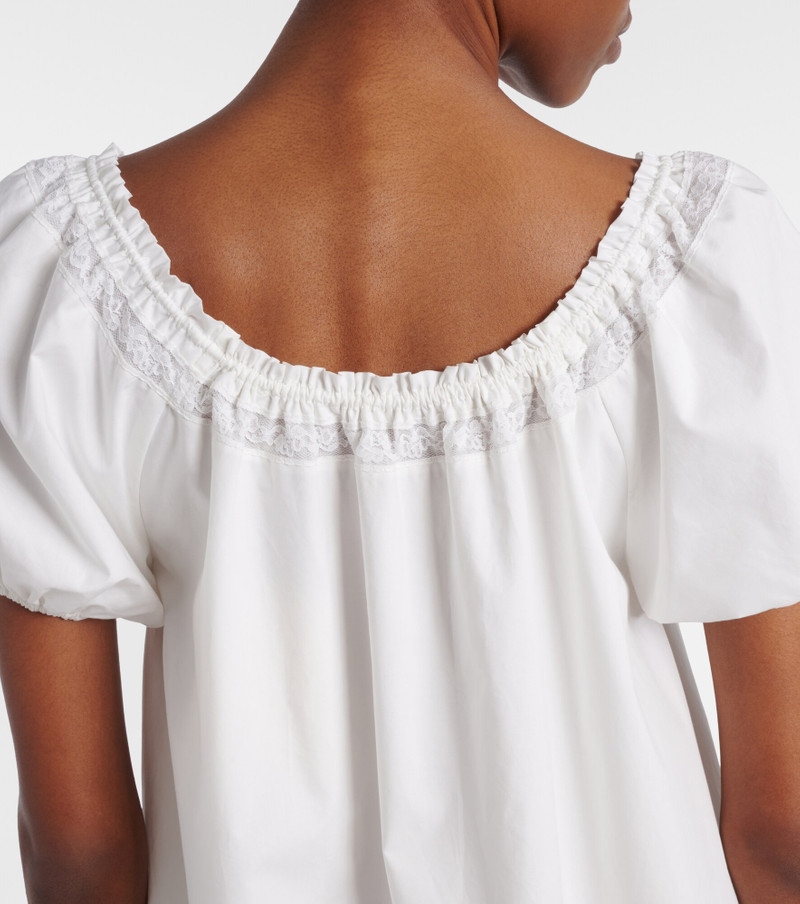 Galle lace-trimmed cotton minidress 6