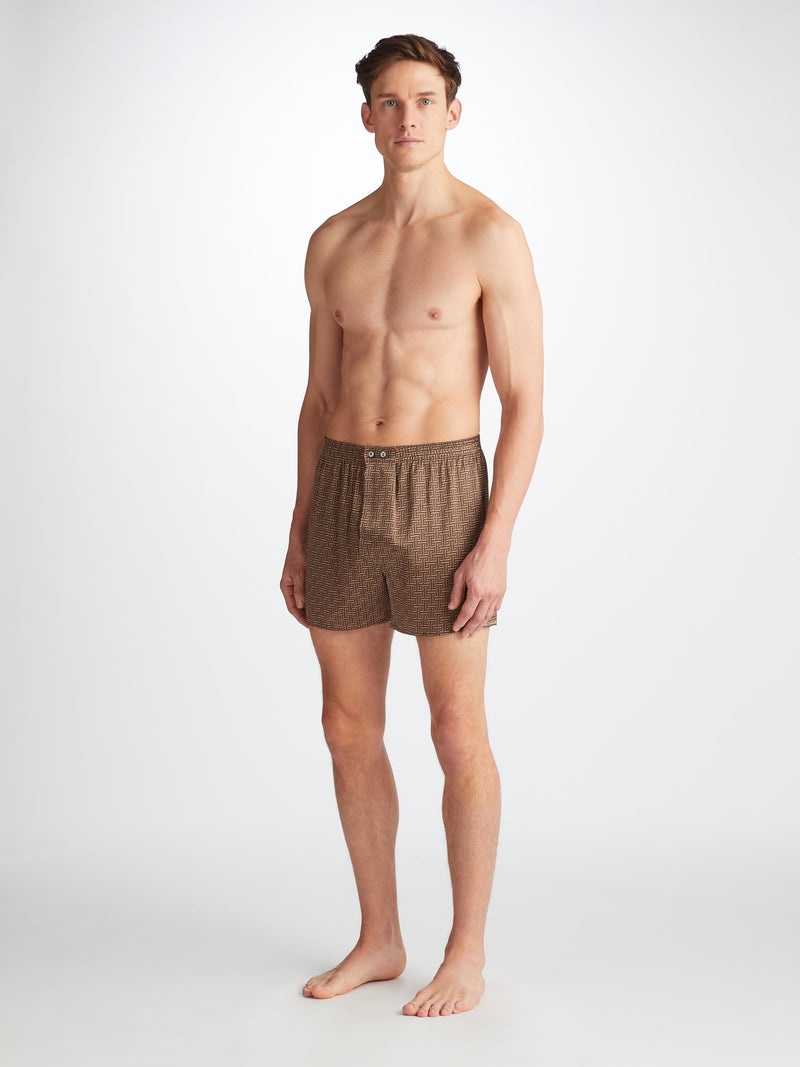 Men's Classic Fit Boxers Brindisi 109 Silk Satin Green - 3