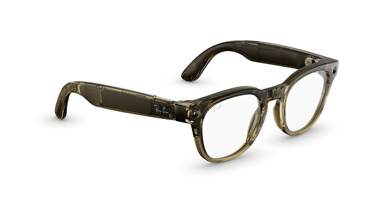 Ray-Ban Meta Scriber Optics (Gen 2), Shiny Transparent Stone Beige, Clear Lenses 3