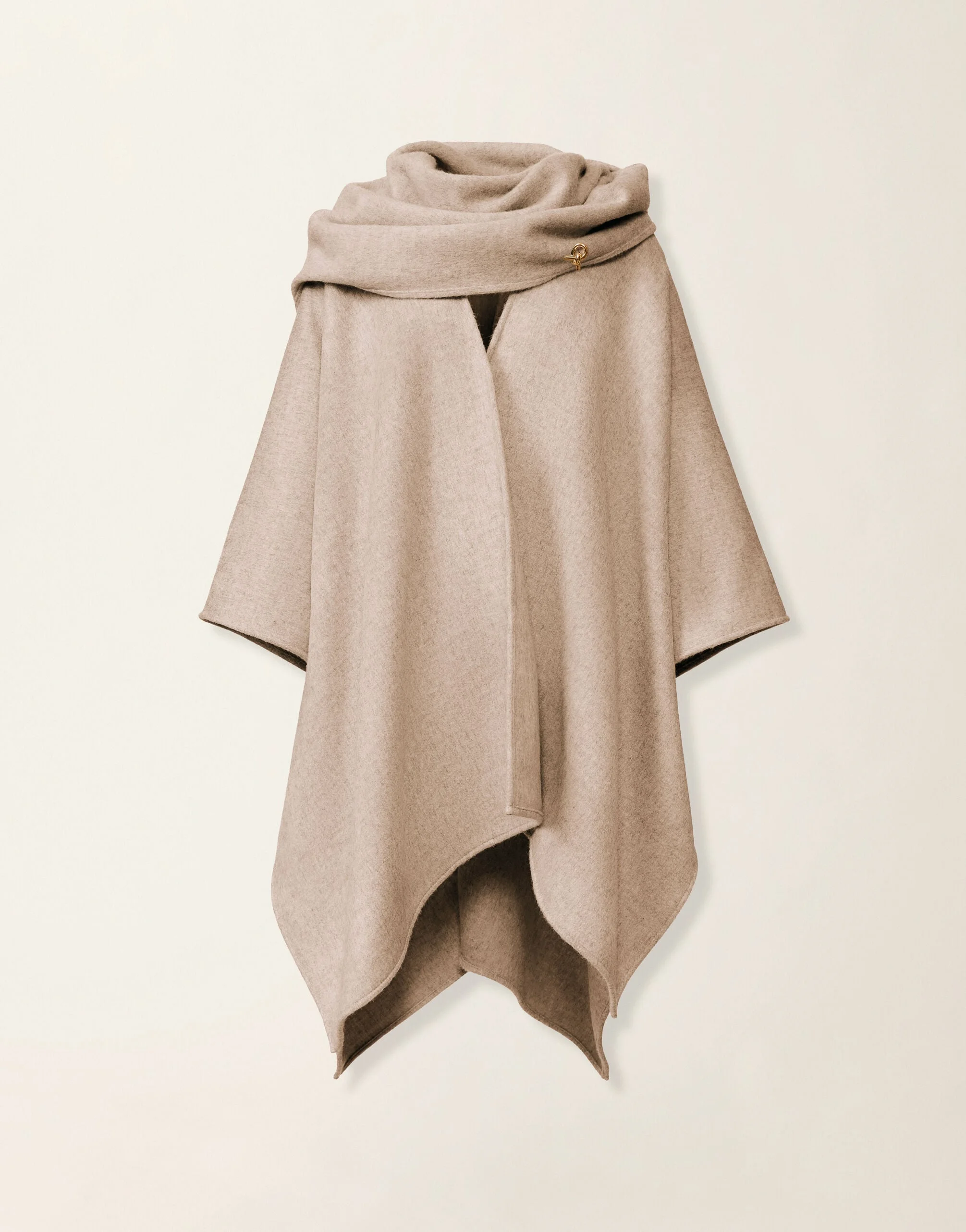 Wool cape with scarf - 1