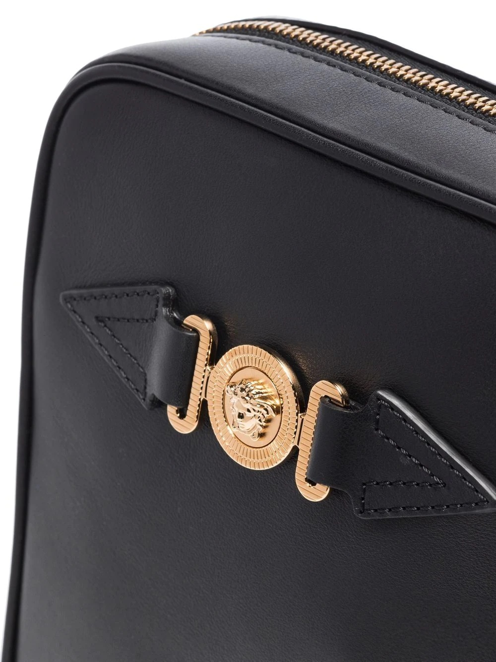 Medusa leather messenger bag - 5