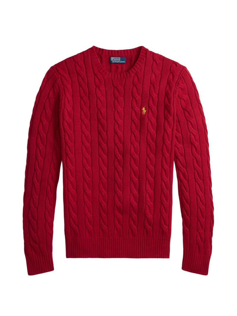 cable-knit crew-neck sweater 1