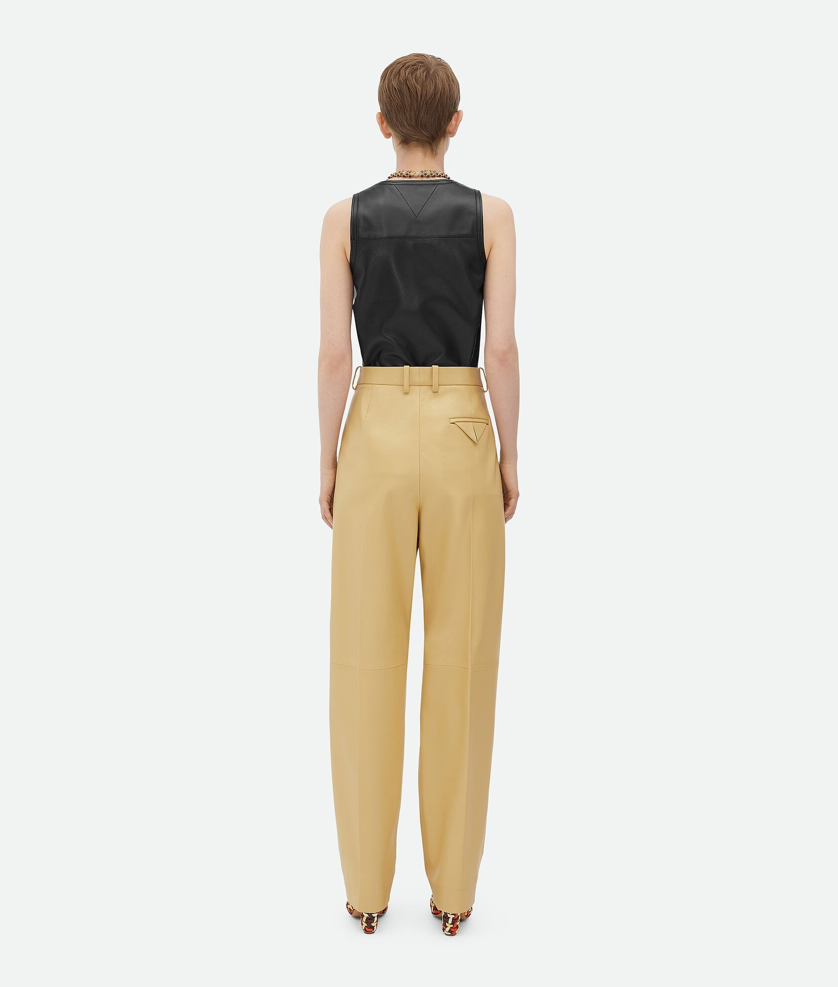 Leather Wide Leg Trousers - 3