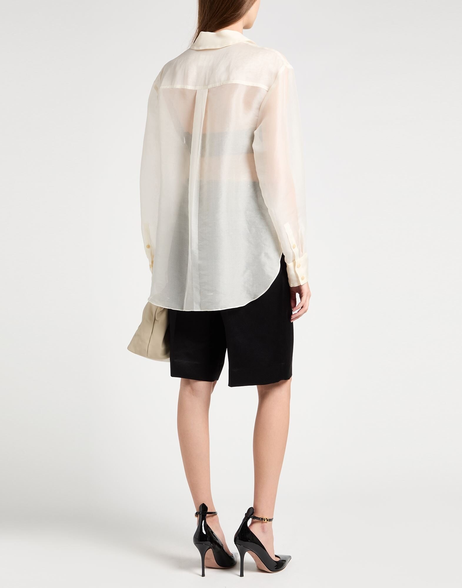 Ivory Women's Silk Shirts & Blouses - 3