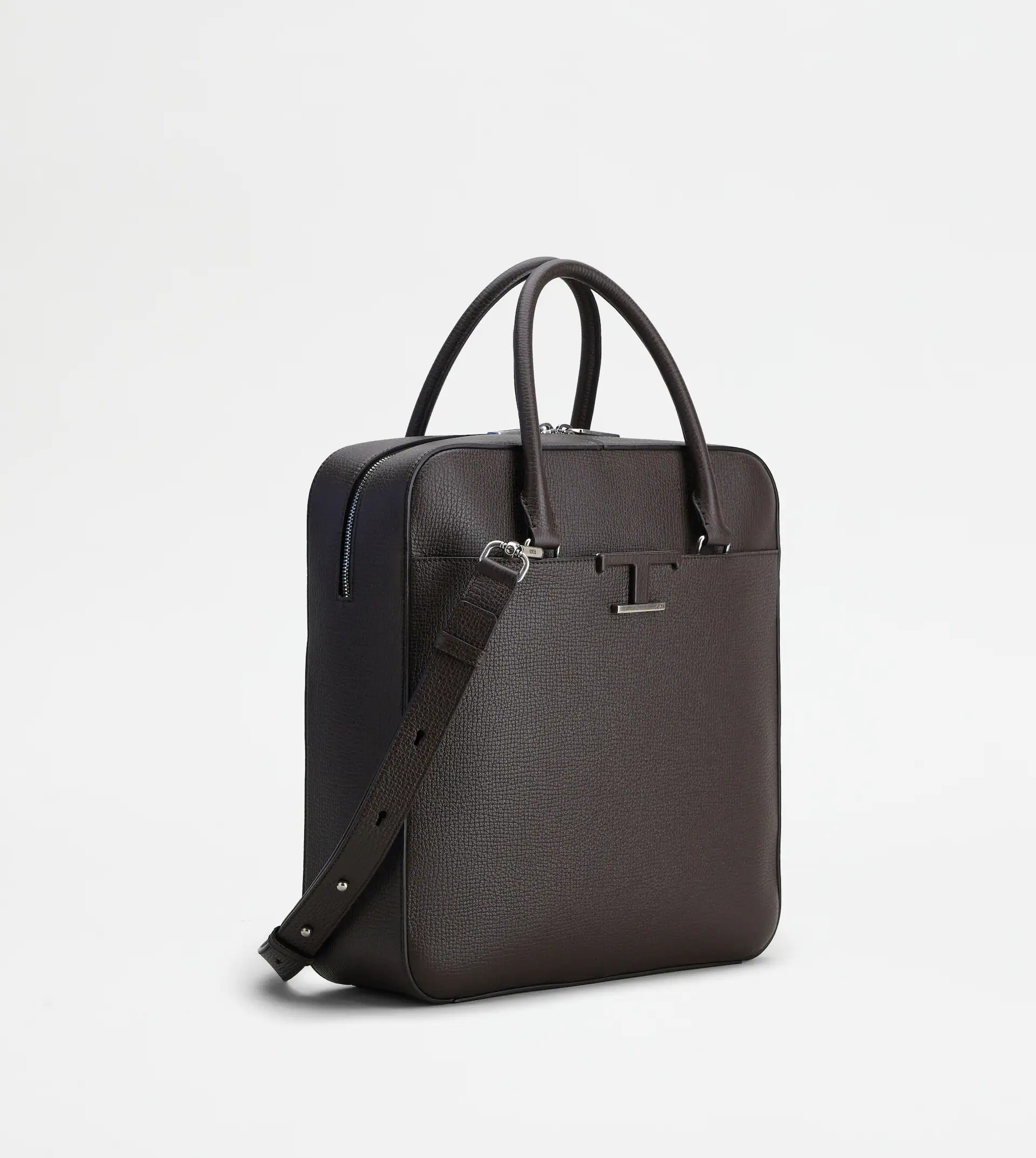 TIMELESS BRIEFCASE IN LEATHER SMALL - BROWN - 3