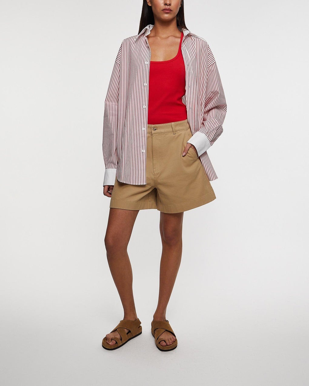 Shorts Baggy Cotton Beige - 3