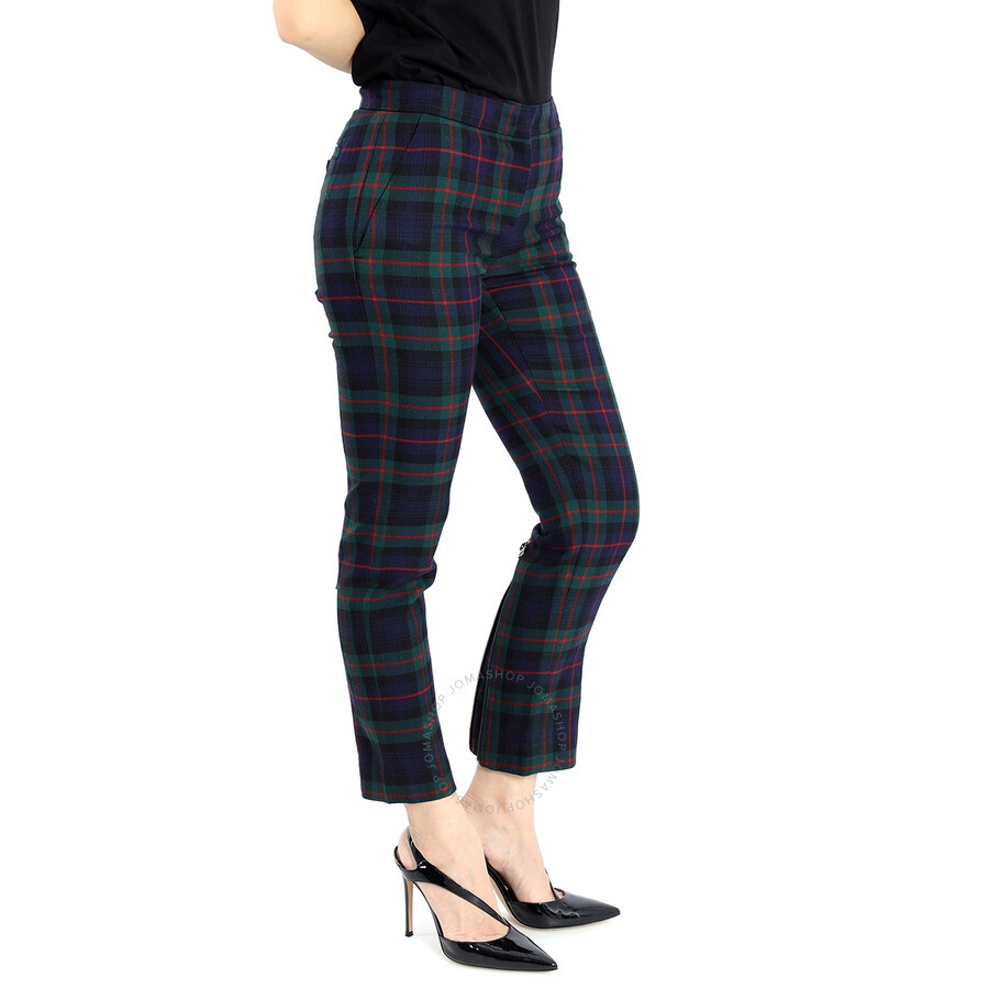 Burberry Leamington Plaid Print Pants - 4