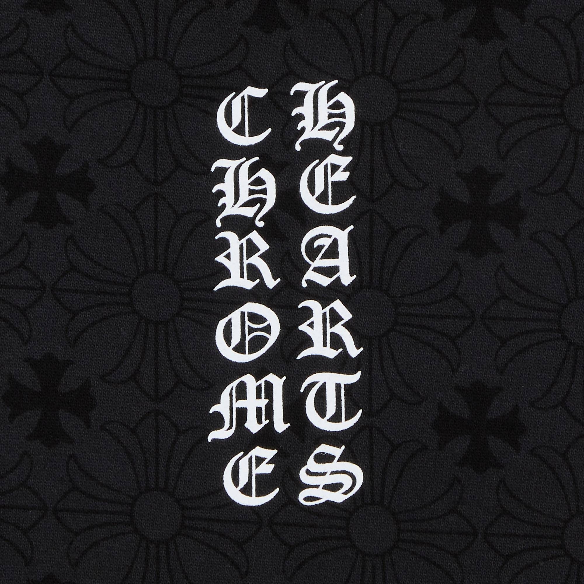 Chrome Hearts Monogram Vertical Logo Hoodie 'Black' - 3
