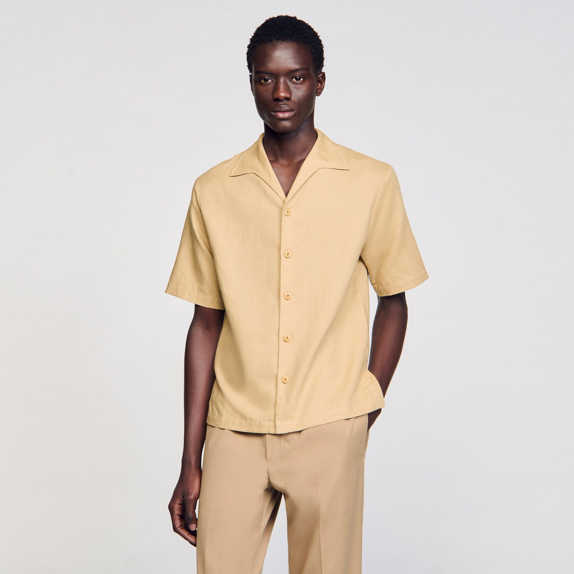 COTTON AND LINEN SHIRT - 4