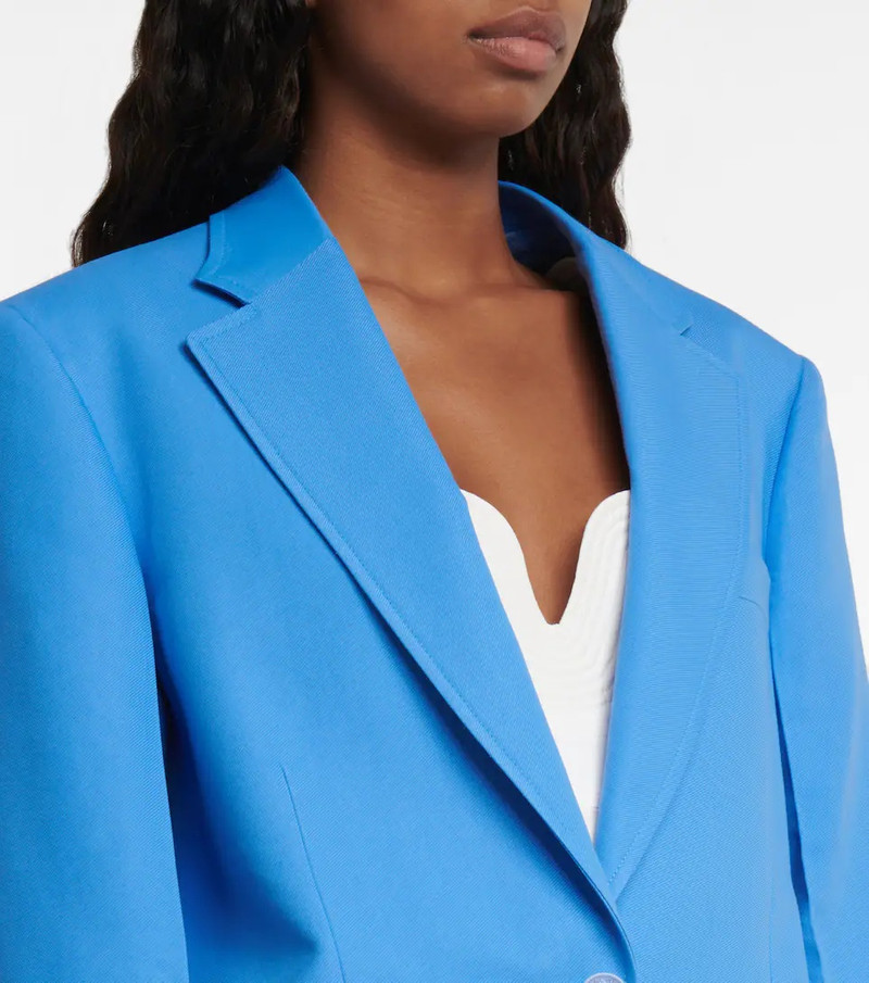 Single-breasted twill blazer 5