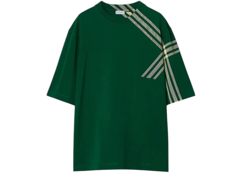Burberry Check Sleeve Cotton T-shirt Ivy 1