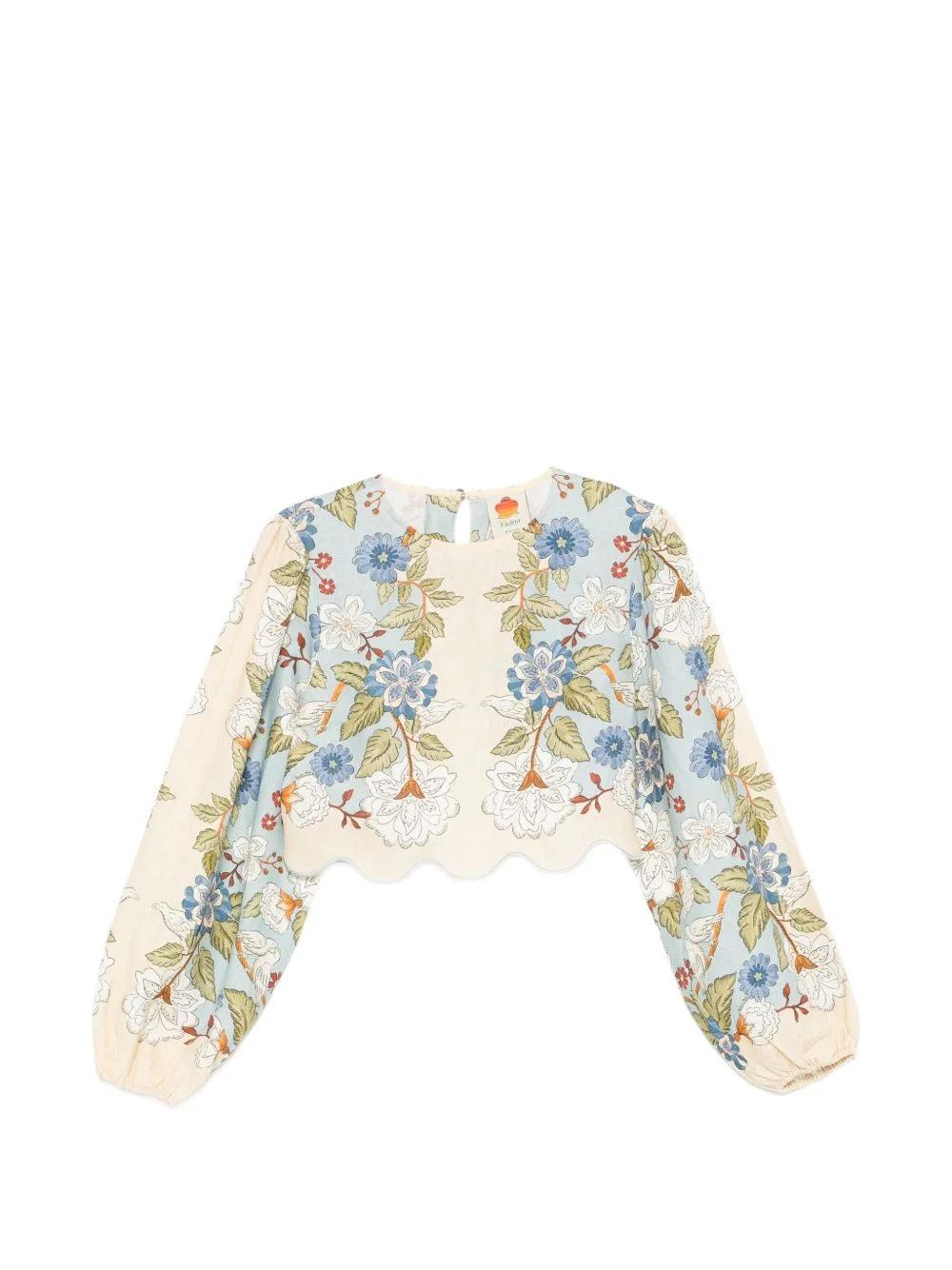 Garden Scarf floral-print blouse - 1