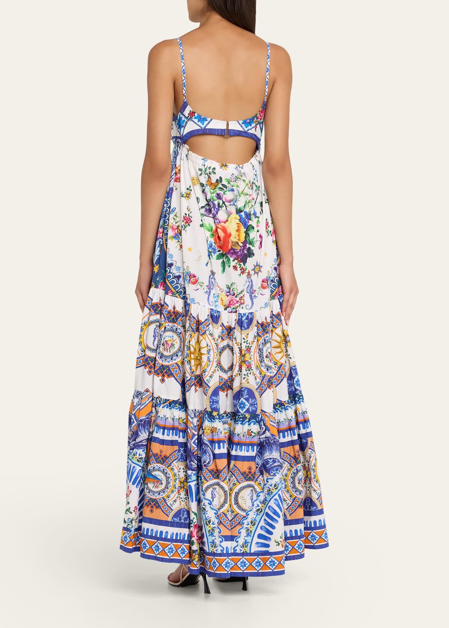 Tiles Darls Long Dress with Jersey Bodice - 3