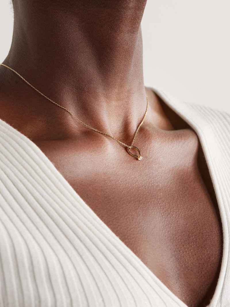Yvonne Léon 18-karat gold diamond necklace Gold outlook