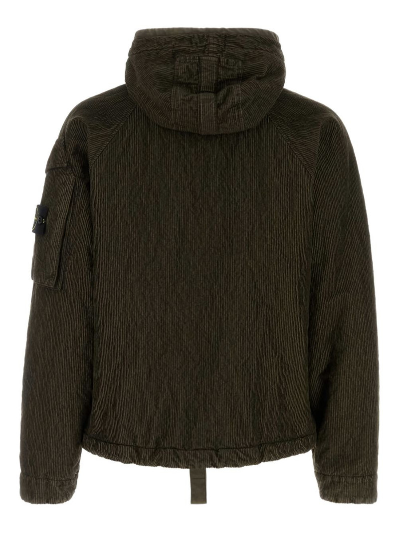 Stone Island hooded corduroy jacket outlook