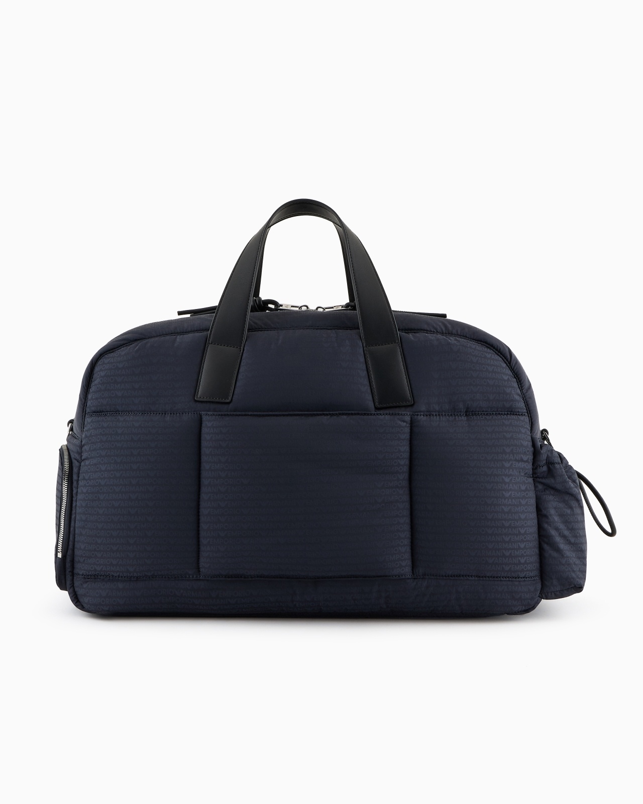 NYLON DUFFEL BAG WITH ALL-OVER JACQUARD LOGO LETTERING - 3
