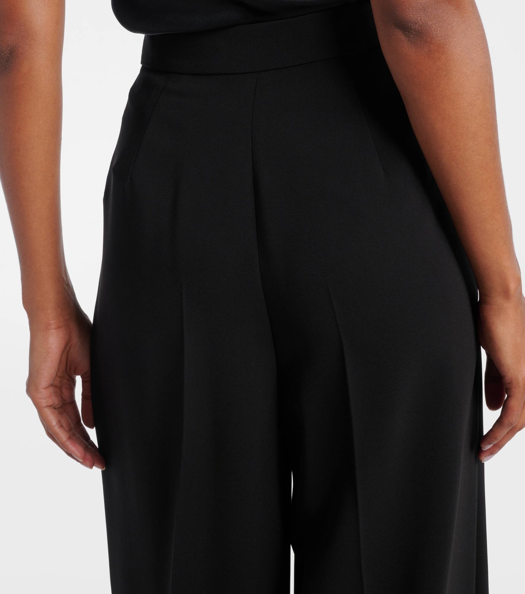 Laccato high-rise cady wide-leg pants - 5