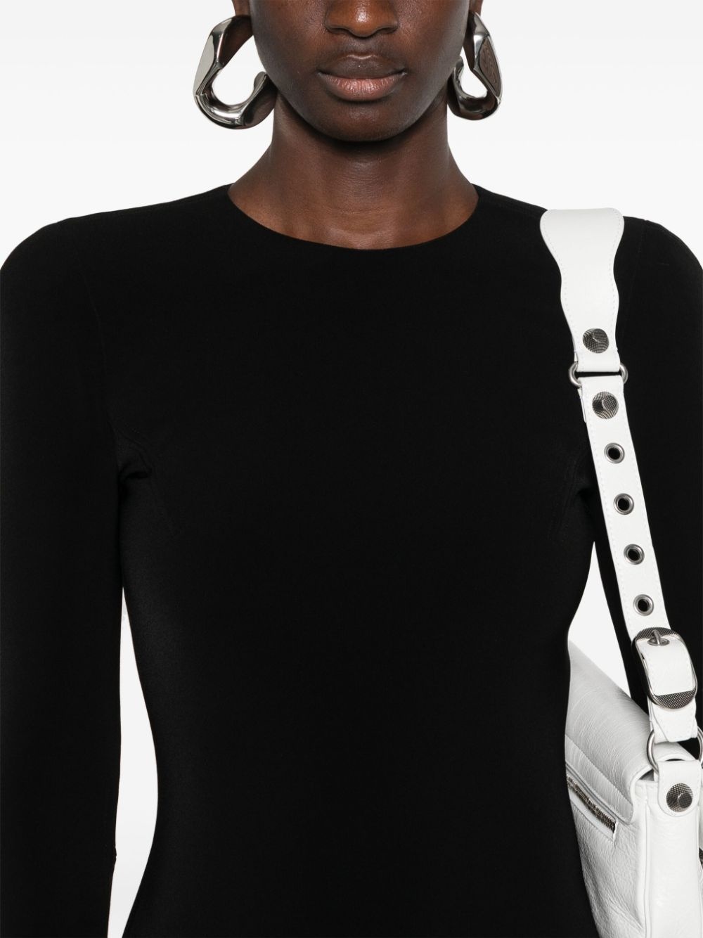 long-sleeve fitted mini dress - 5